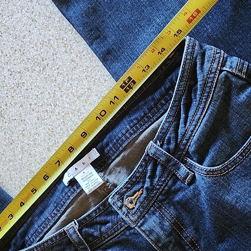CAbi Slim Straight Leg Jean Size 8, Like New - Picture 5 of 10